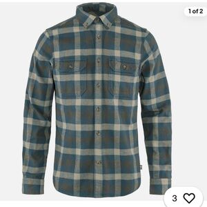 Fjallraven Skog Plaid Flannel Button-Up Shirt L